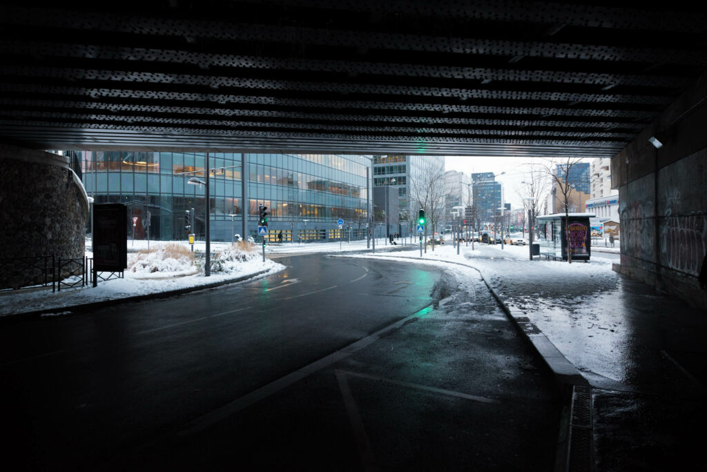 Courbevoie sous la neige