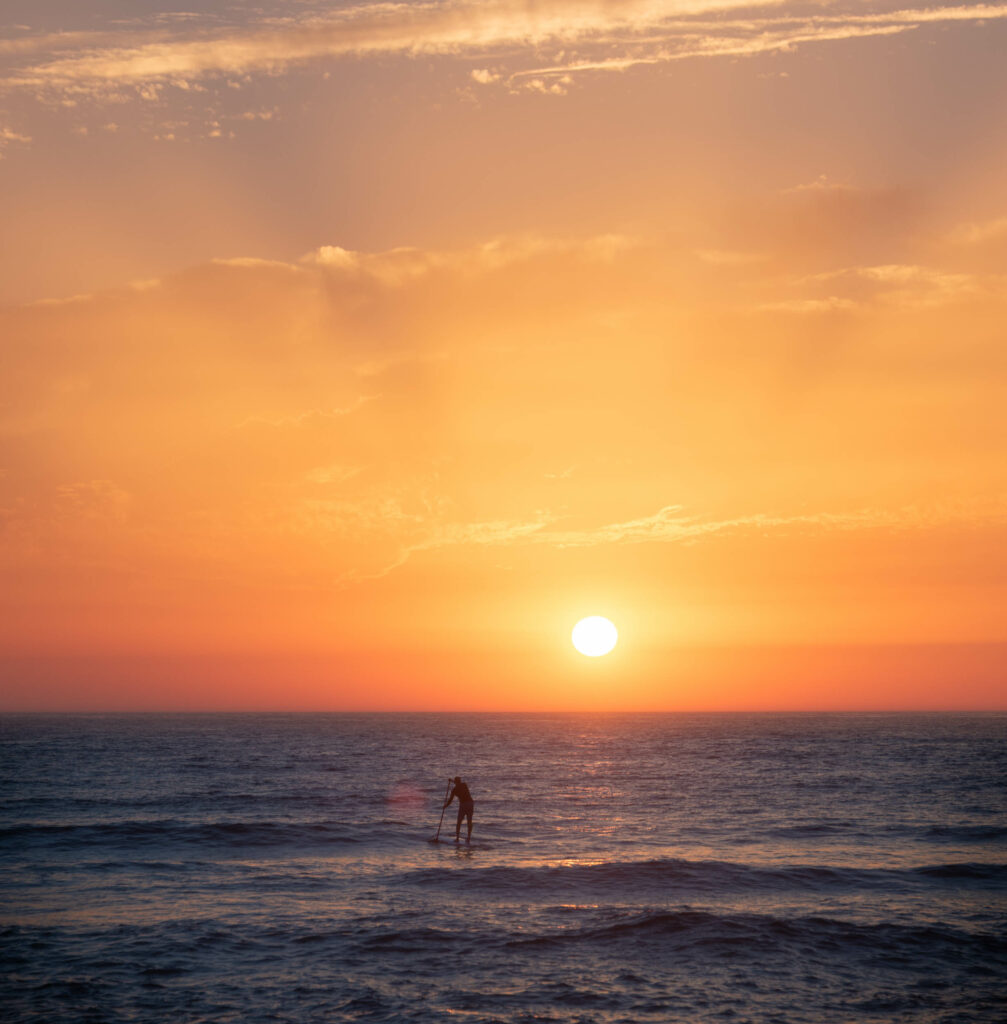 Paddle au coucher du soleil