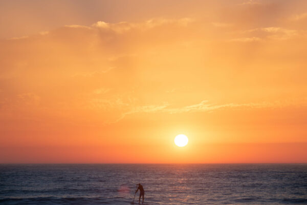 Paddle au coucher du soleil