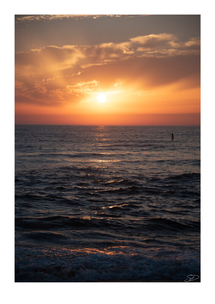 Paddle au coucher du soleil